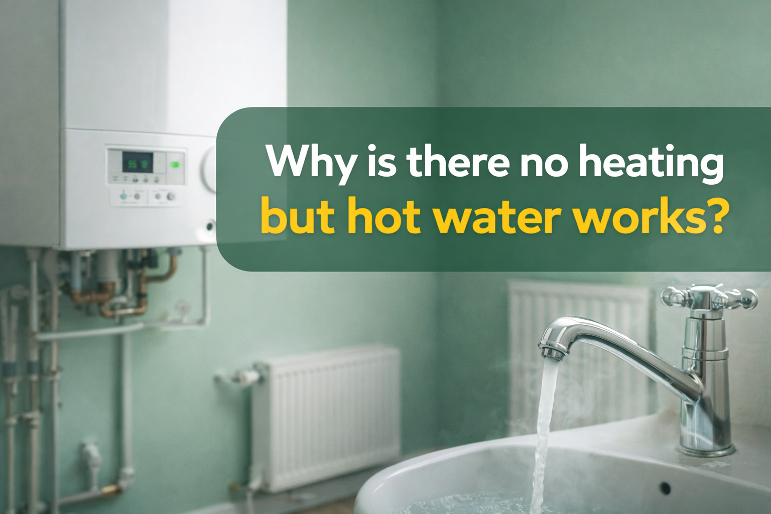Why is there no heating but hot water works?