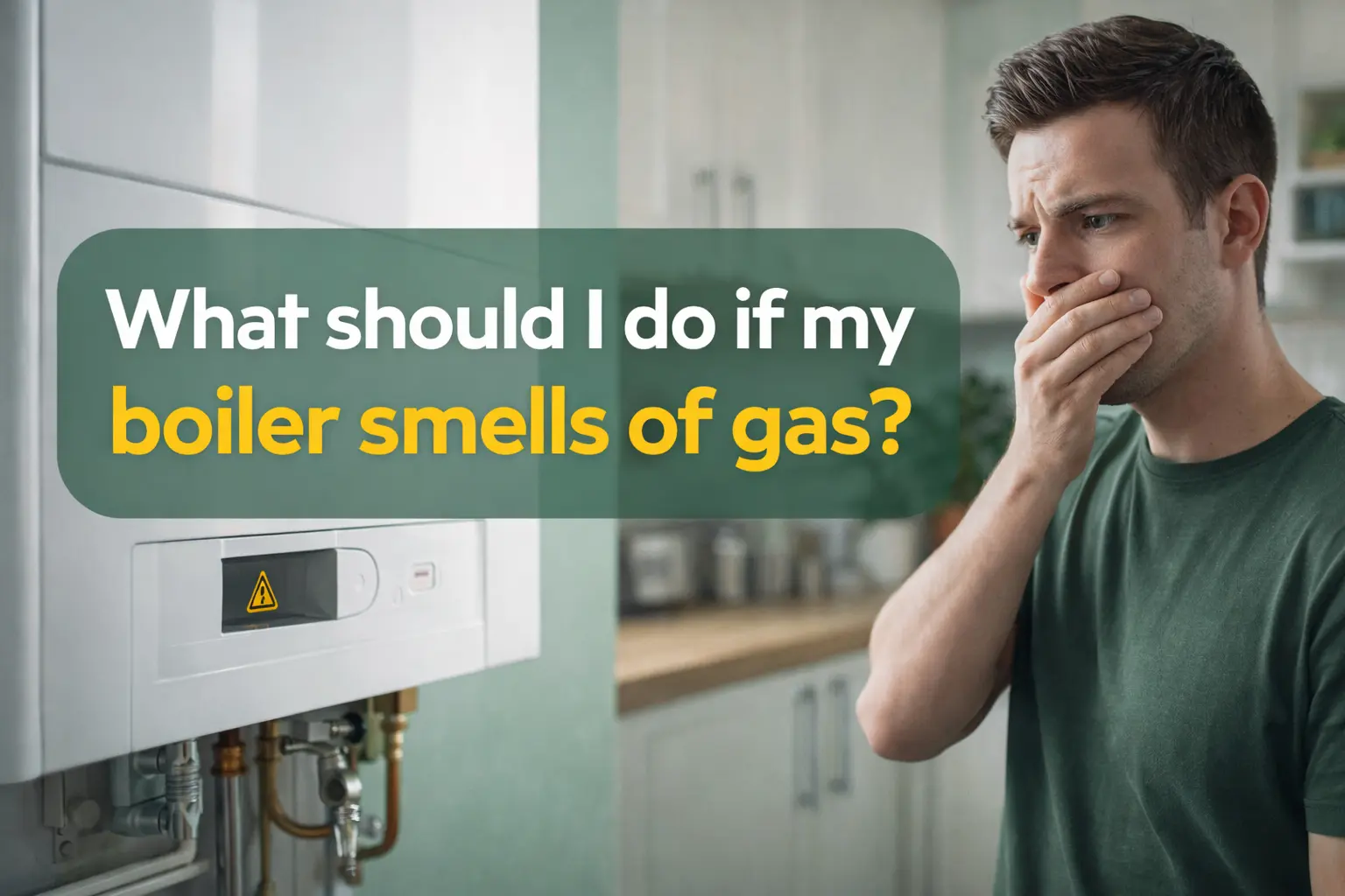What should I do if my boiler smells of gas