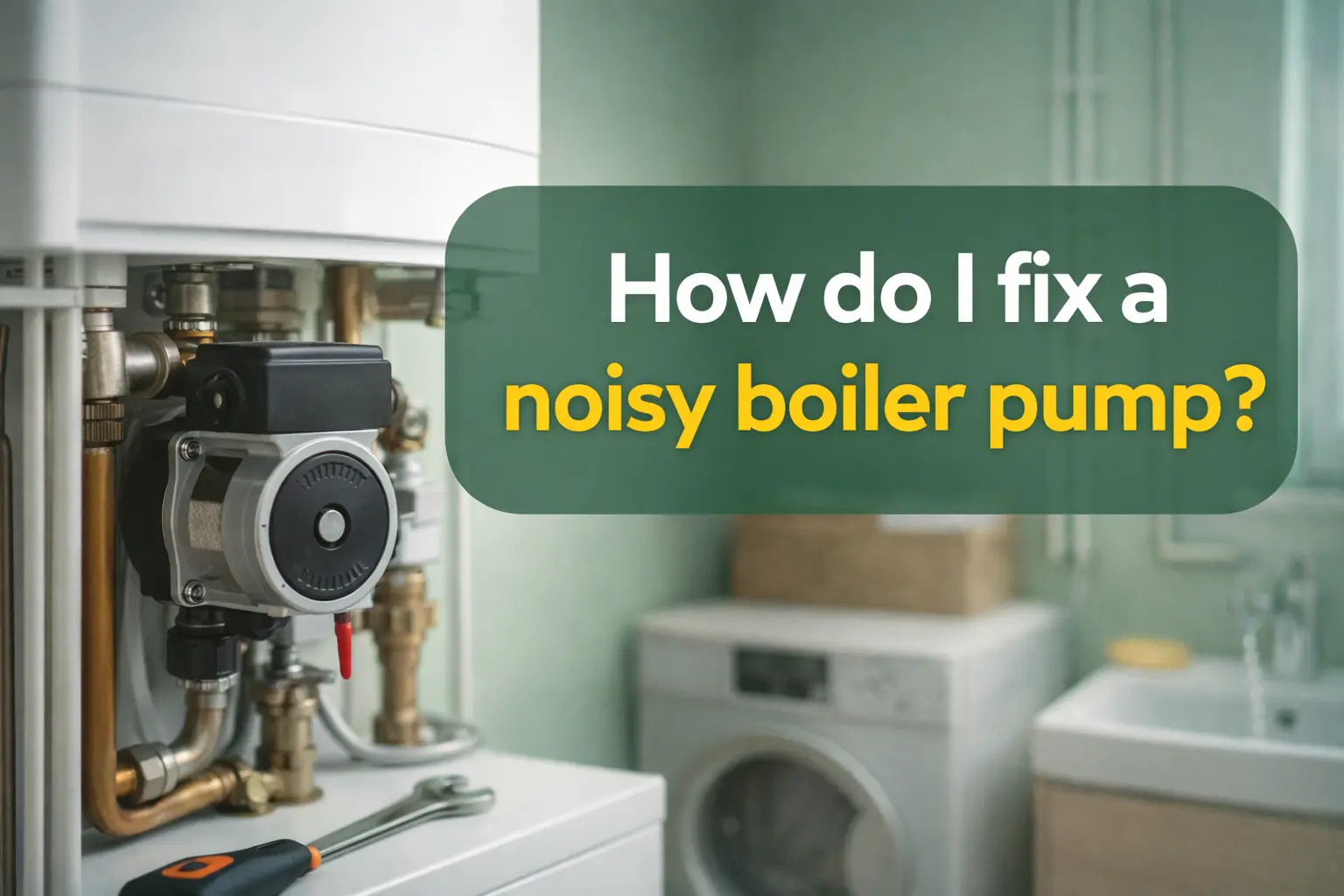 How do I fix a noisy boiler pump?
