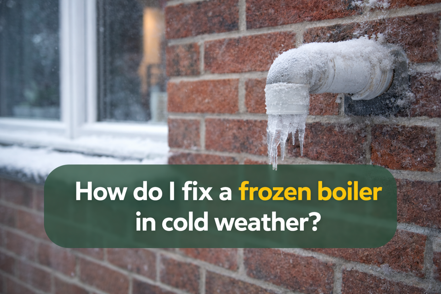 How do I fix a frozen boiler in cold weather?