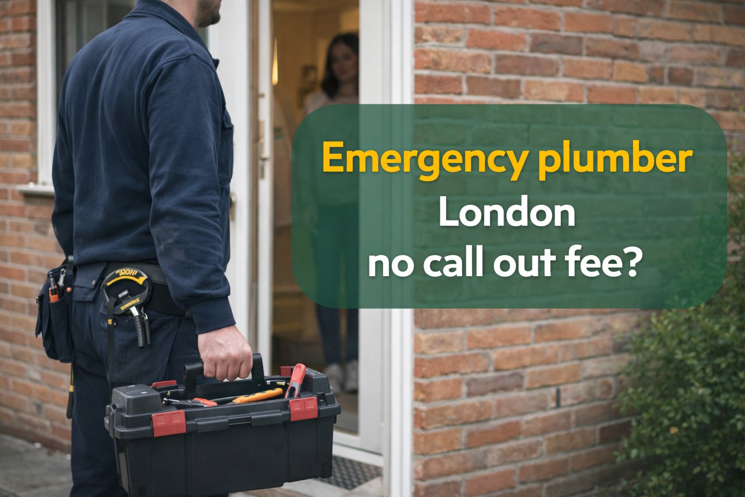Emergency plumber London no call out fee?